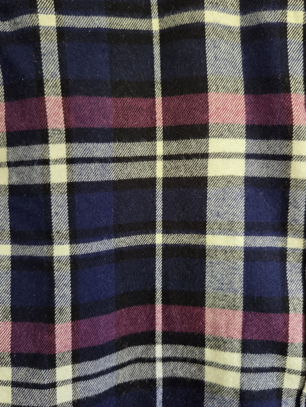 JACH'S Girlfriend New York Plaid Flannel Button-Up Shirt Blue Pink White M - Picture 2 of 8